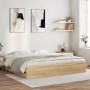 Cama con cajones madera ingeniería roble Sonoma 160x200 cm de , Camas y somieres - Ref: Foro24-3207261, Precio: 213,27 €, Des...