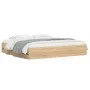 Cama con cajones madera ingeniería roble Sonoma 160x200 cm de , Camas y somieres - Ref: Foro24-3207261, Precio: 213,27 €, Des...