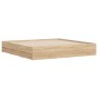 Cama con cajones madera ingeniería roble Sonoma 160x200 cm de , Camas y somieres - Ref: Foro24-3207261, Precio: 213,27 €, Des...