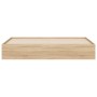 Cama con cajones madera ingeniería roble Sonoma 160x200 cm de , Camas y somieres - Ref: Foro24-3207261, Precio: 213,27 €, Des...