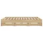 Sonoma oak engineered wood bed with drawers 160x200 cm by , Beds and slatted bases - Ref: Foro24-3207261, Price: 213,27 €, Di...