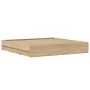 Cama con cajones madera ingeniería roble Sonoma 160x200 cm de , Camas y somieres - Ref: Foro24-3207261, Precio: 213,27 €, Des...
