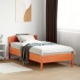 Estructura cama con cabecero madera pino marrón cera 75x190 cm de , Camas y somieres - Ref: Foro24-842629, Precio: 87,86 €, D...