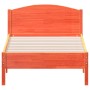 Estructura cama con cabecero madera pino marrón cera 75x190 cm de , Camas y somieres - Ref: Foro24-842629, Precio: 87,86 €, D...