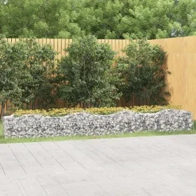 Gabionenbeet in Bogenform aus feuerverzinktem Eisen 400x50x50 cm. von , Töpfe und Pflanzgefäße - Ref: Foro24-153543, Preis: 9...