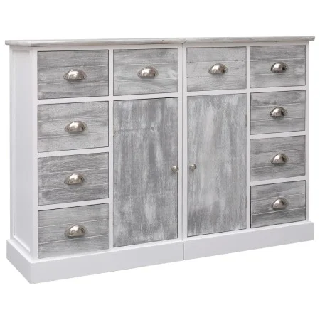 Sideboard with 10 gray wooden drawers 113x30x79 cm by vidaXL, Sideboards - Ref: Foro24-284173, Price: 257,46 €, Discount: %