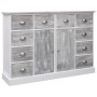 Sideboard mit 10 Schubladen graues Holz 113x30x79 cm von vidaXL, Sideboards - Ref: Foro24-284173, Preis: 260,94 €, Rabatt: %