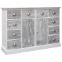 Sideboard mit 10 Schubladen graues Holz 113x30x79 cm von vidaXL, Sideboards - Ref: Foro24-284173, Preis: 257,46 €, Rabatt: %