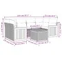 Garten-Essgruppe 7-teilig mit schwarzen Polstern aus synthetischem Rattan von , Gartensets - Ref: Foro24-3227476, Preis: 447,...