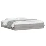 Sonoma gray engineered wood bed with drawers 160x200 cm by , Beds and slatted bases - Ref: Foro24-3207264, Price: 168,66 €, D...