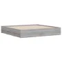 Sonoma gray engineered wood bed with drawers 160x200 cm by , Beds and slatted bases - Ref: Foro24-3207264, Price: 168,66 €, D...