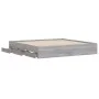 Sonoma gray engineered wood bed with drawers 160x200 cm by , Beds and slatted bases - Ref: Foro24-3207264, Price: 168,66 €, D...