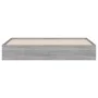 Sonoma gray engineered wood bed with drawers 160x200 cm by , Beds and slatted bases - Ref: Foro24-3207264, Price: 168,66 €, D...