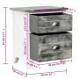 Gray and white Paulownia wood bedside table 38x28x45 cm by vidaXL, Nightstands - Ref: Foro24-284047, Price: 51,32 €, Discount: %