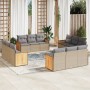 12-piece garden sofa set and brown synthetic rattan cushions by , Garden sets - Ref: Foro24-3227515, Price: 810,20 €, Discoun...