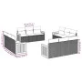 Set de sofás de jardín 12 pzas y cojines ratán sintético marrón de , Conjuntos de jardín - Ref: Foro24-3227515, Precio: 929,5...