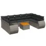 10-piece garden sofa set with gray synthetic rattan cushions by , Garden sets - Ref: Foro24-3225150, Price: 607,99 €, Discoun...