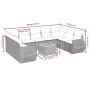 10-piece garden sofa set with gray synthetic rattan cushions by , Garden sets - Ref: Foro24-3225150, Price: 607,99 €, Discoun...