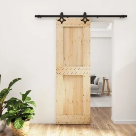 Sliding door with solid pine wood hardware 70x210 cm by , Doors - Ref: Foro24-3203145, Price: 169,79 €, Discount: %