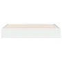 White engineered wood bed frame with drawers 160x200 cm by , Beds and slatted bases - Ref: Foro24-3207259, Price: 162,36 €, D...