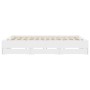 White engineered wood bed frame with drawers 160x200 cm by , Beds and slatted bases - Ref: Foro24-3207259, Price: 164,33 €, D...