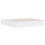 White engineered wood bed frame with drawers 160x200 cm by , Beds and slatted bases - Ref: Foro24-3207259, Price: 162,36 €, D...