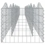 Gabion flowerbed in arched shape, made of galvanized iron, 800x50x50 cm. by , Pots and planters - Ref: Foro24-153545, Price: ...