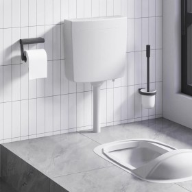 Cisterna de inodoro con entrada de agua inferior gris 3/6 L