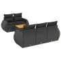 6-teiliges Gartensofa-Set und schwarze synthetische Rattankissen von , Gartensets - Ref: Foro24-3224886, Preis: 467,24 €, Rab...