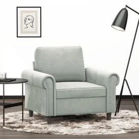 Hellgrauer Samtsessel 60 cm von , Sofas - Ref: Foro24-359509, Preis: 168,84 €, Rabatt: %