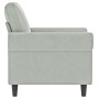 Hellgrauer Samtsessel 60 cm von , Sofas - Ref: Foro24-359509, Preis: 171,34 €, Rabatt: %