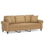 3-Sitzer-Sofa mit braunen Samtkissen 180 cm von , Sofas - Ref: Foro24-3200962, Preis: 342,62 €, Rabatt: %