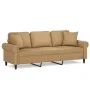 3-Sitzer-Sofa mit braunen Samtkissen 180 cm von , Sofas - Ref: Foro24-3200962, Preis: 336,55 €, Rabatt: %