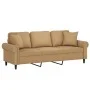 3-Sitzer-Sofa mit braunen Samtkissen 180 cm von , Sofas - Ref: Foro24-3200962, Preis: 336,55 €, Rabatt: %