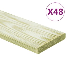 Tablas para terraza 48 uds madera de pino impregnada 5,76 m² 1m de , Suelos y moquetas - Ref: Foro24-3107770, Precio: 272,18 ...