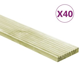 Tablas para terraza 40 uds madera de pino impregnada 5,8 m² 1m