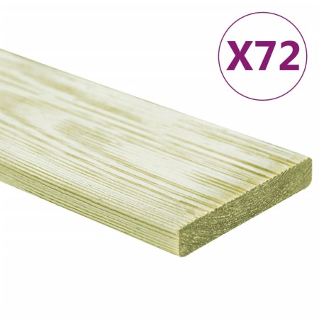 Tablas para terraza 72 uds madera de pino impregnada 8,64 m² 1m de , Suelos y moquetas - Ref: Foro24-3107772, Precio: 457,08 ...