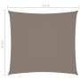 Toldo de vela cuadrado tela Oxford gris taupe 2,5x2,5 m