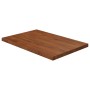 Badezimmerarbeitsplatte aus dunkelbraun behandeltem Massivholz, 60 x 40 x 2,5 cm von , Arbeitsplatten - Ref: Foro24-343054, P...
