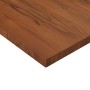 Encimera baño madera maciza tratada marrón oscuro 60x40x2,5 cm