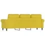 3-Sitzer-Sofa aus gelbem Samt, 180 cm von , Sofas - Ref: Foro24-359545, Preis: 274,90 €, Rabatt: %