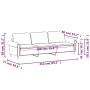 3-Sitzer-Sofa aus gelbem Samt, 180 cm von , Sofas - Ref: Foro24-359545, Preis: 292,83 €, Rabatt: %