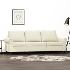 Sofá de 3 plazas terciopelo color crema 180 cm de , Sofás - Ref: Foro24-359547, Precio: 356,47 €, Descuento: %