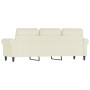 Sofá de 3 plazas terciopelo color crema 180 cm de , Sofás - Ref: Foro24-359547, Precio: 344,03 €, Descuento: %