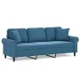 3-Sitzer-Sofa mit blauen Samtkissen 180 cm von , Sofas - Ref: Foro24-3200964, Preis: 320,14 €, Rabatt: %