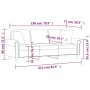 3-seater sofa with blue velvet cushions 180 cm by , Sofas - Ref: Foro24-3200964, Price: 325,67 €, Discount: %