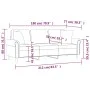 3-Sitzer-Sofa mit blauen Samtkissen 180 cm von , Sofas - Ref: Foro24-3200964, Preis: 320,14 €, Rabatt: %