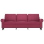 3-Sitzer-Sofa aus rotem Samt, 180 cm von , Sofas - Ref: Foro24-359543, Preis: 323,09 €, Rabatt: %