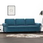 3-Sitzer-Sofa aus blauem Samt, 180 cm von , Sofas - Ref: Foro24-359548, Preis: 313,35 €, Rabatt: %