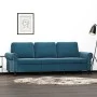 3-Sitzer-Sofa aus blauem Samt, 180 cm von , Sofas - Ref: Foro24-359548, Preis: 310,72 €, Rabatt: %